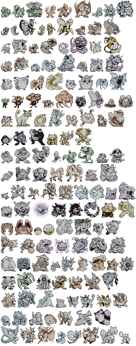 2D sprites from the recently released in Japan Pokémon Black & White.